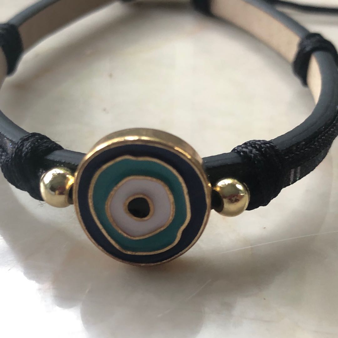 双向可调节手链绳牛皮绳黑绳穿珠子男女款手绳