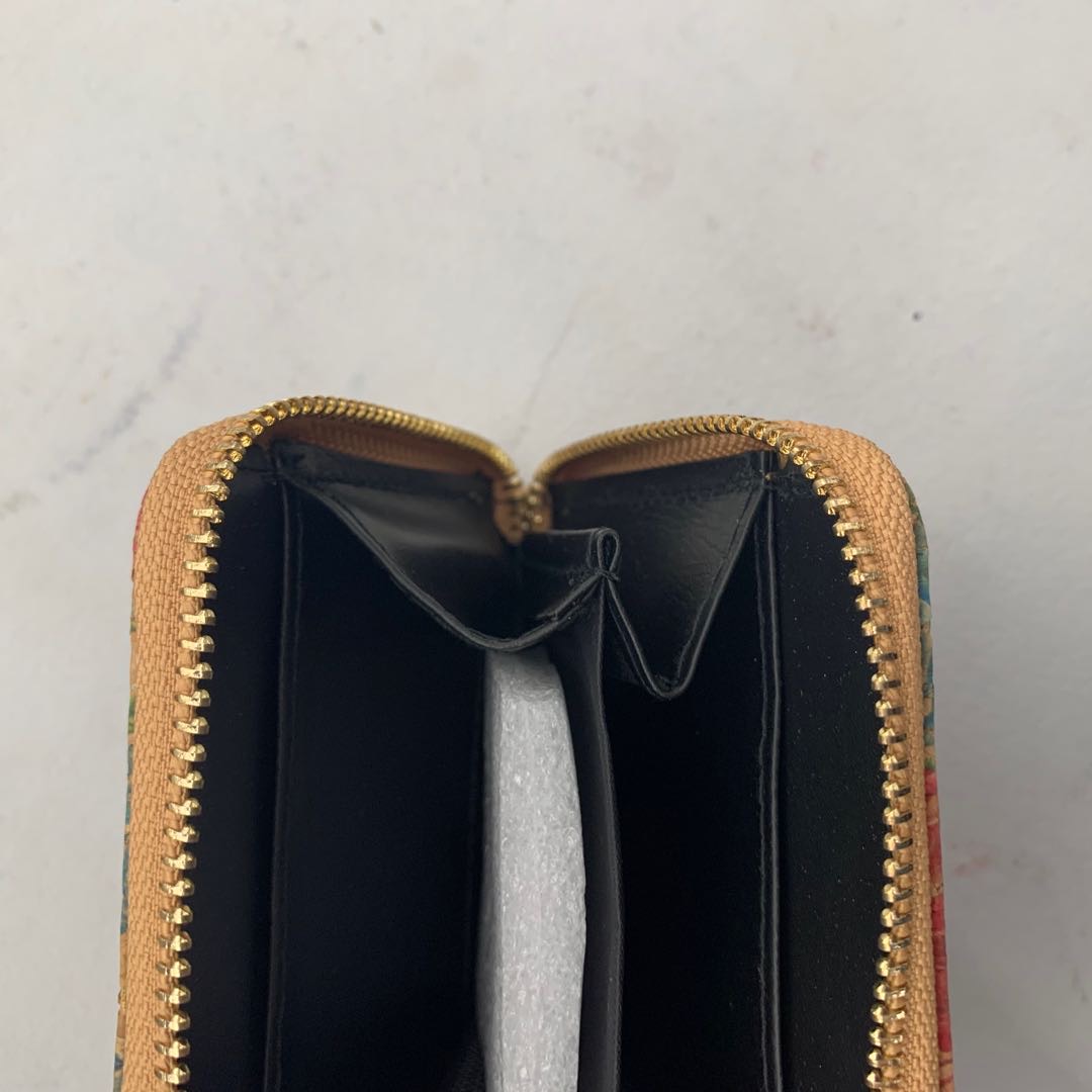 Jin Xin Small Female Wood Grain Purse Money Clip Specification drawing