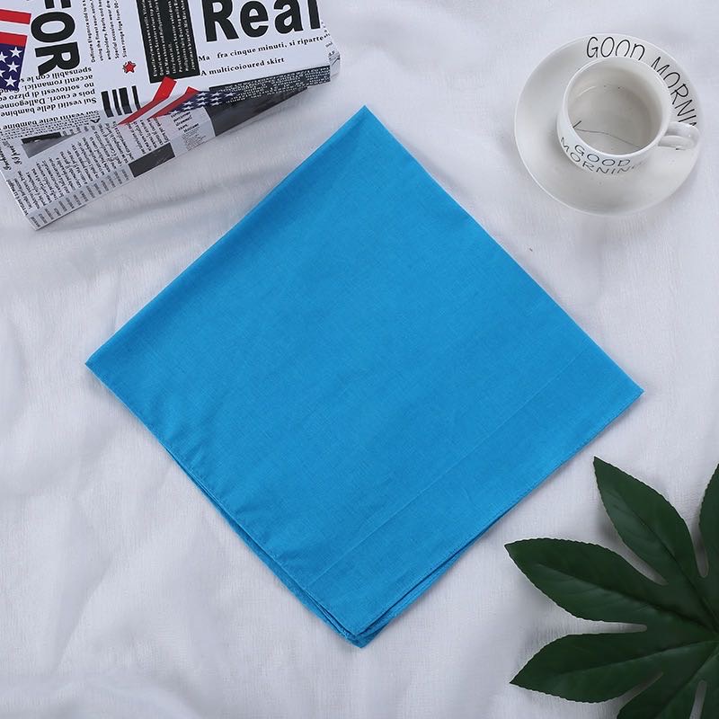 纯棉纯色方巾素色多功能户外头巾定制logo頭巾bandana