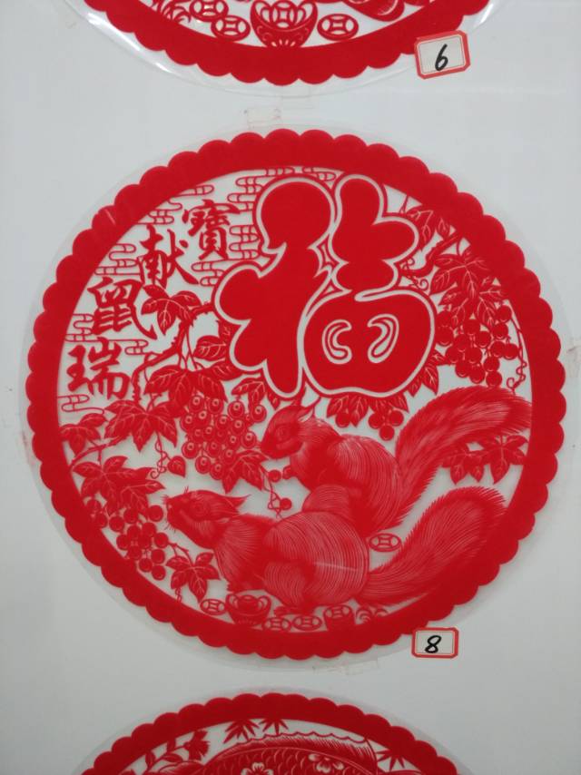 植绒剪纸风窗花贴花春节装饰贴画节庆用品民俗用品
