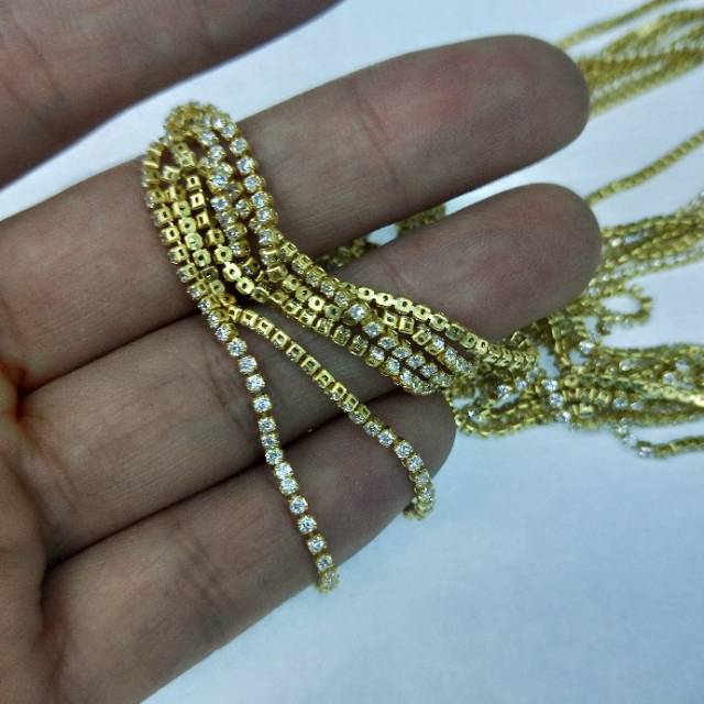 jewelry accessories small round zircon claw chain xin yao jewelry accessories internet celebrity diy cute charming