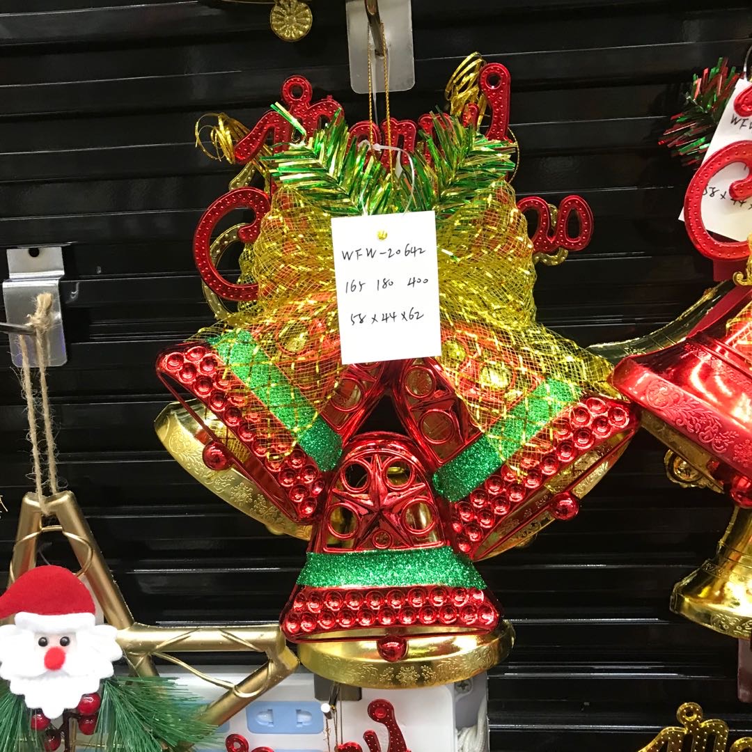 圣诞节装饰彩色铃铛圣诞树小铃铛配件挂饰圣诞场景装饰挂件