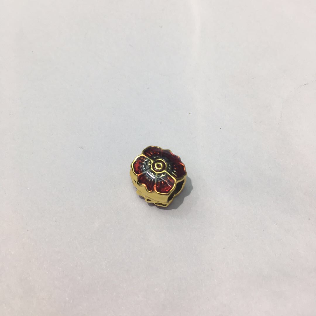 景泰蓝配色大孔珠保色电镀锌合金不褪色diy珠子