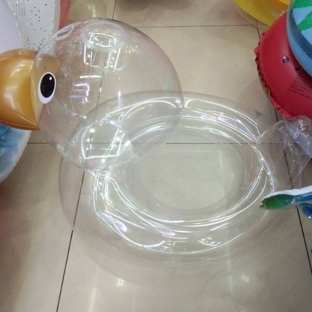 Wholesale of cute pvc children's swimming rings and transparent duck life buoys that are popular online