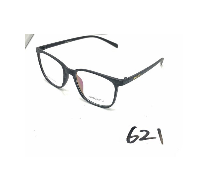 Student myopia glasses frame flat light glasses, low-key and lightweight PC, suitable for both men and women, black frame 621
