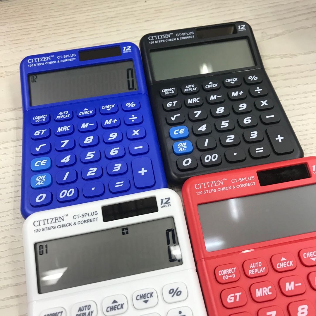 Mini portable candy-colored small computer for primary school students, solar-powered small calculator details Picture