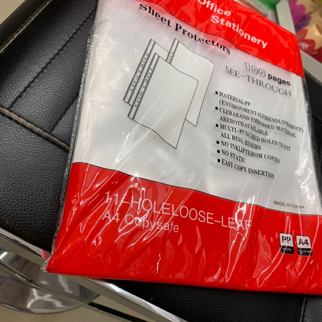 A4-11 hole file bag transparent plastic waterproof suit details Picture