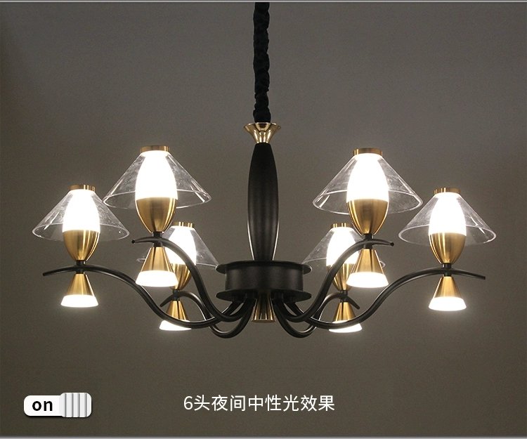 Modern Nordic-style ceiling-mounted chandelier for bedroom details Picture