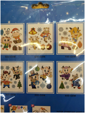 New Christmas stickers, decorative stickers, animal stickers and zodiac stickers can be developed and sold directly by the factory. DC87-MSD004 Christmas zodiac stickers are available in various colors Specification image
