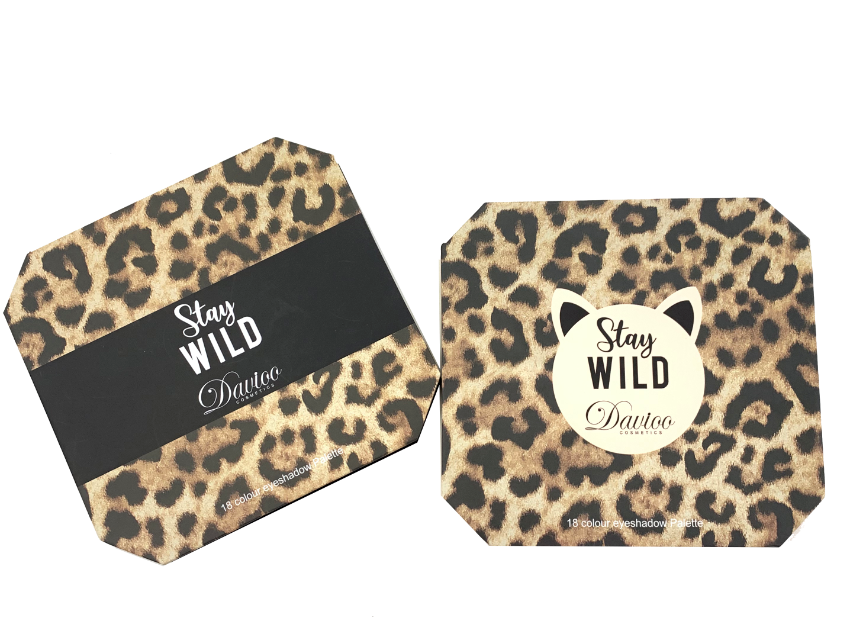 Davioo Sexy Leopard Print 18-Color Pearl Matte Paper Eyeshadow Tray D1825 details Picture