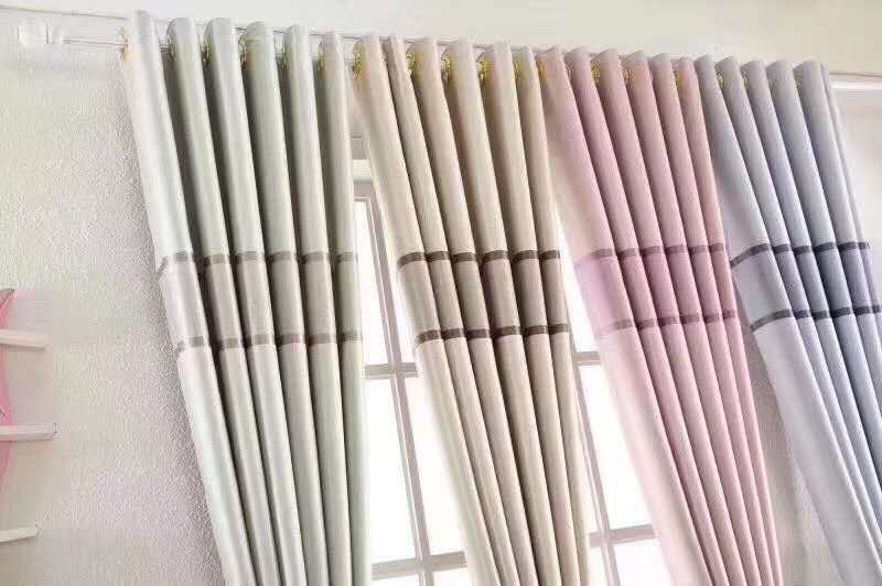 Polyester three-ply fully blackout fabric for bedroom, living room and study curtains details Picture