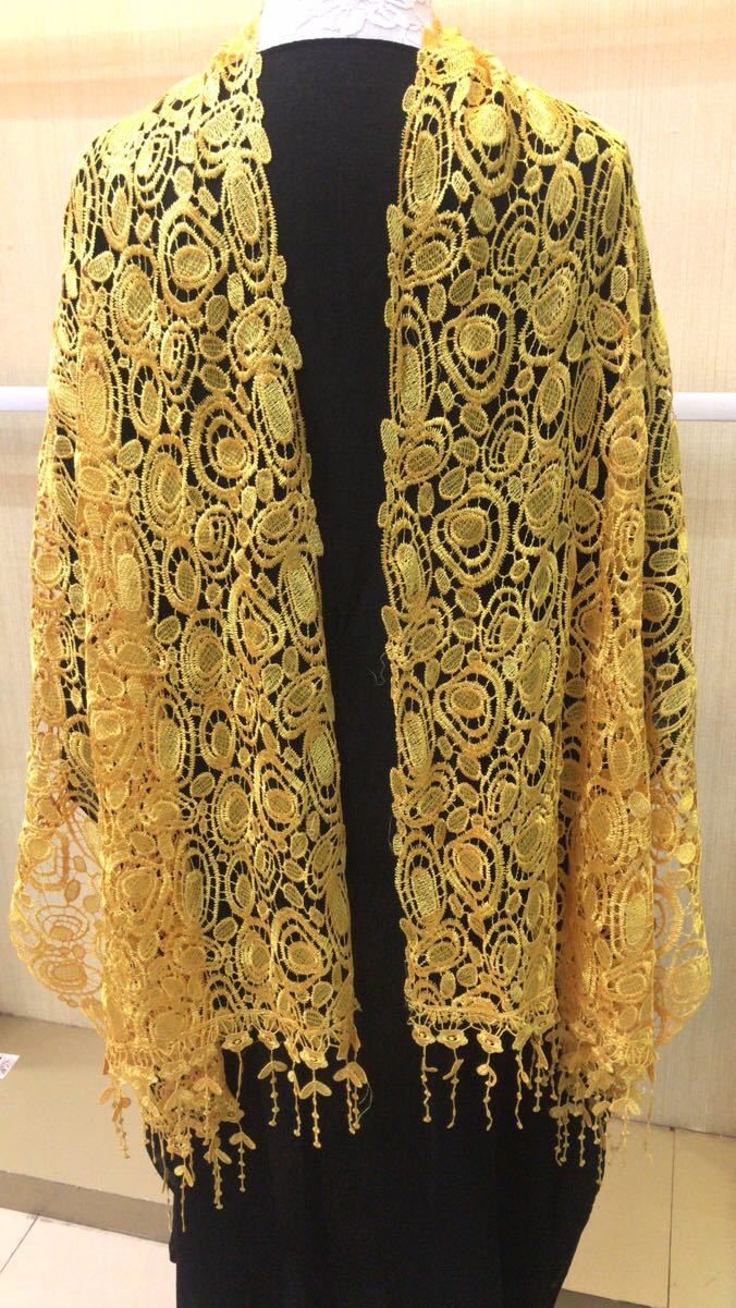 A fashionable and versatile casual water bath plain embroidered shawl for women