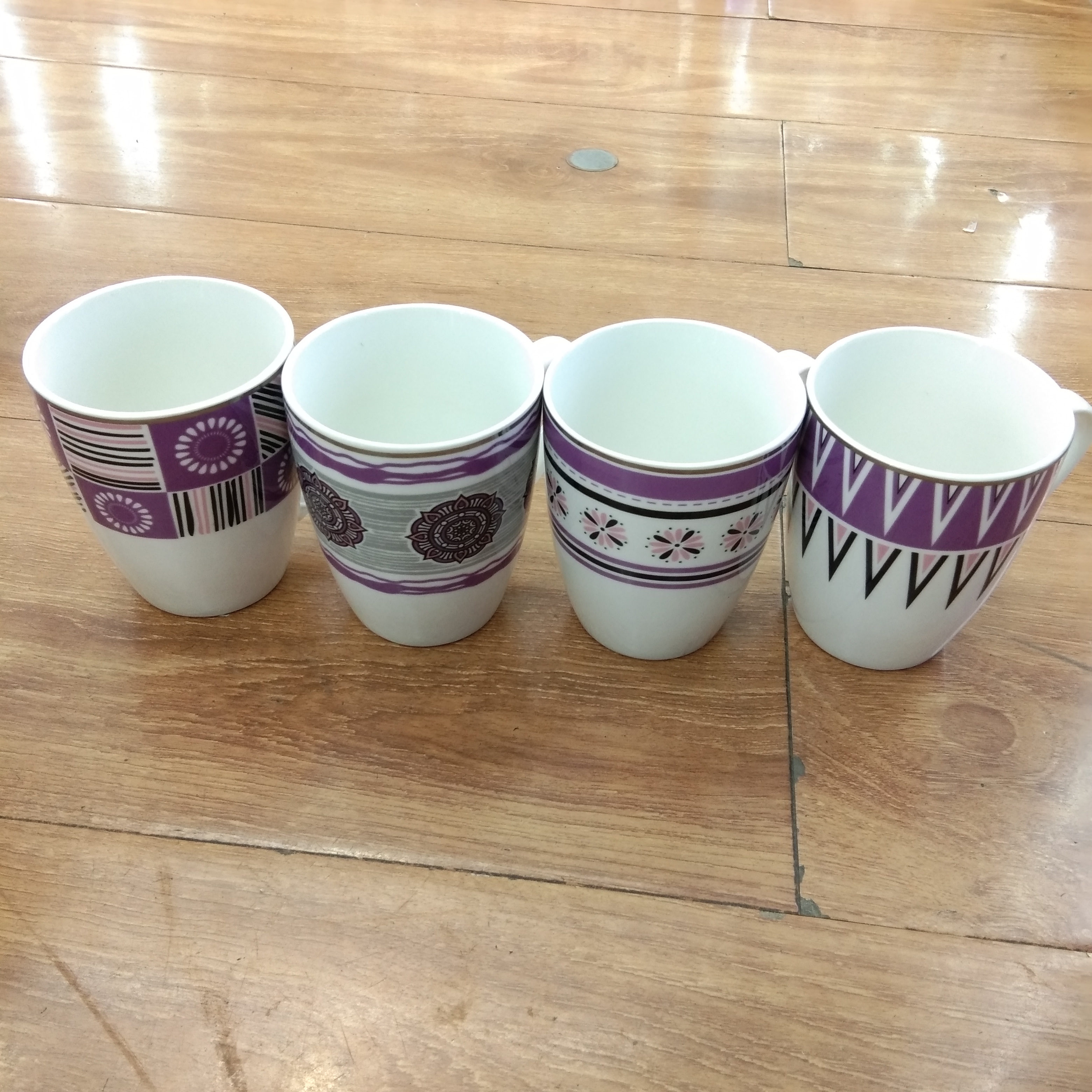 Ceramic geometric pattern cups, creative mugs, household cups wholesale Xingbi XB100