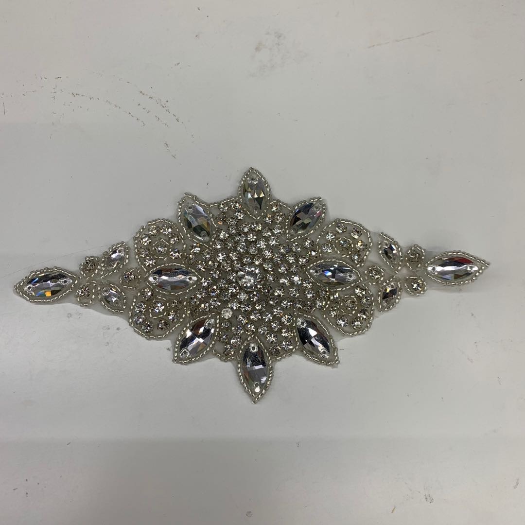 批发手工制作钻饰服装辅料条码水钻钻花婚纱钻饰配件