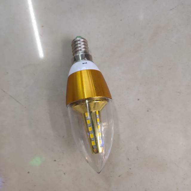 Factory Direct Wholesale Led Candle Bulb Crystal Light E14 Small Screw Super Bright 5W Tip Bubble Tail Energy-Saving Light Bulb Specification drawing