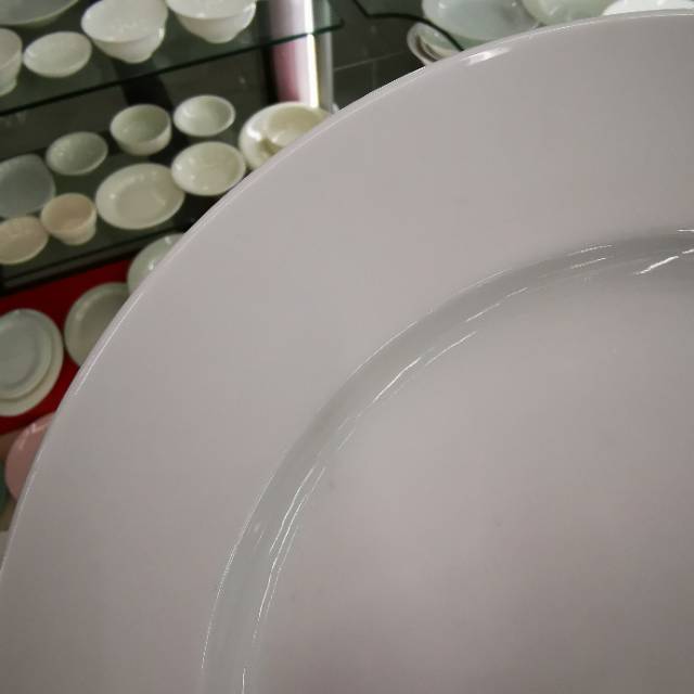 10.5平白瓷陶瓷餐具西餐盘盘菜盘凉菜碟大号盘牛排餐具盘细节图