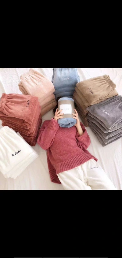 Fairy Warm Pants Suit Wear Lazy Coral Velvet Home Loose