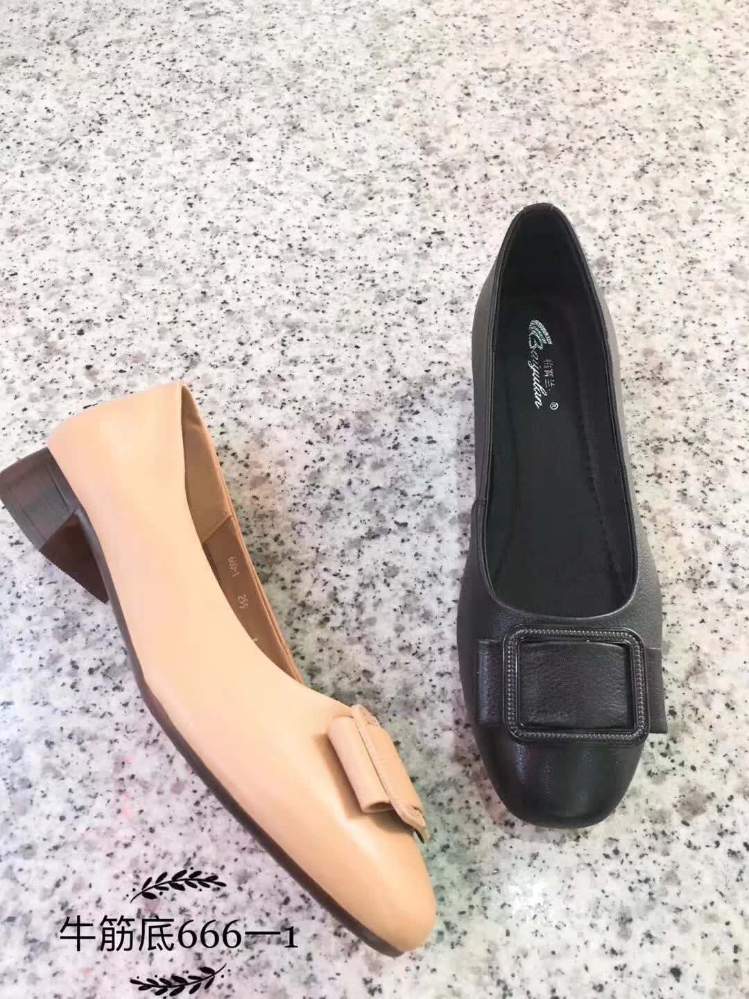 661-1 Biku Eurasia 2020 New Women's Guangzhou Casual Leather Low Heels