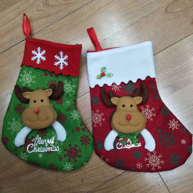 圣诞节圣诞装饰品袜子糖果礼物袋礼品袋橱窗装饰袜圣诞老人礼品袋