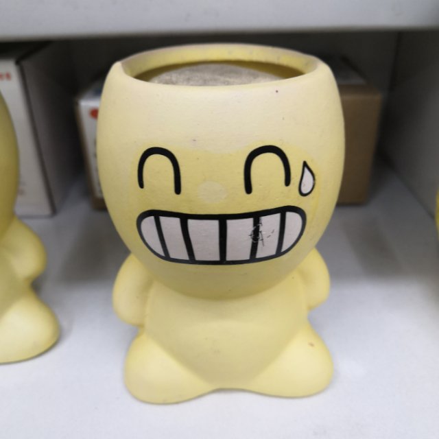 The yellow emoji picture is a human flowerpot thumbnail