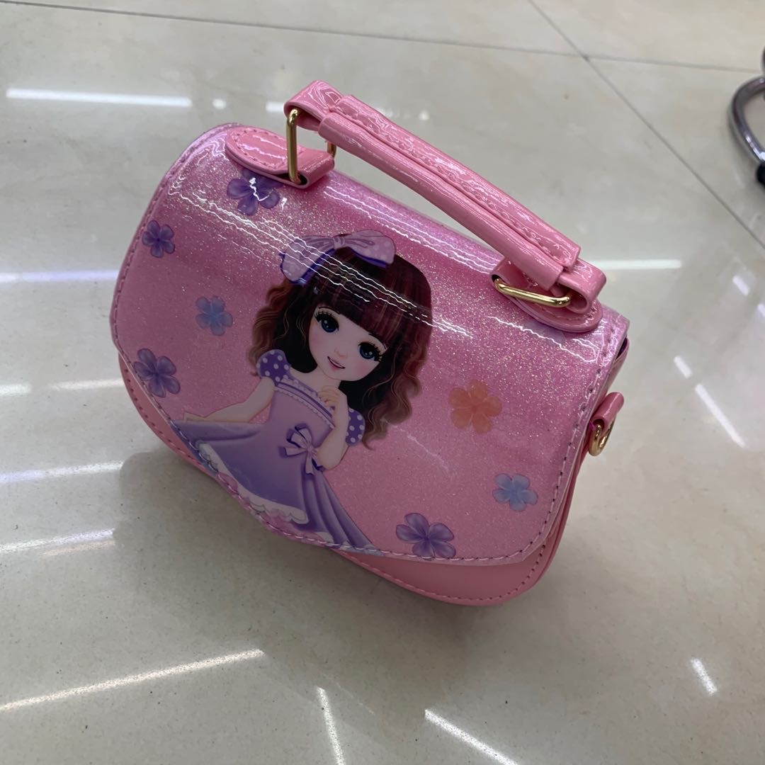 Summer Flower Cute Princess PV Bag, hand-held crossbody bag, soft pink style