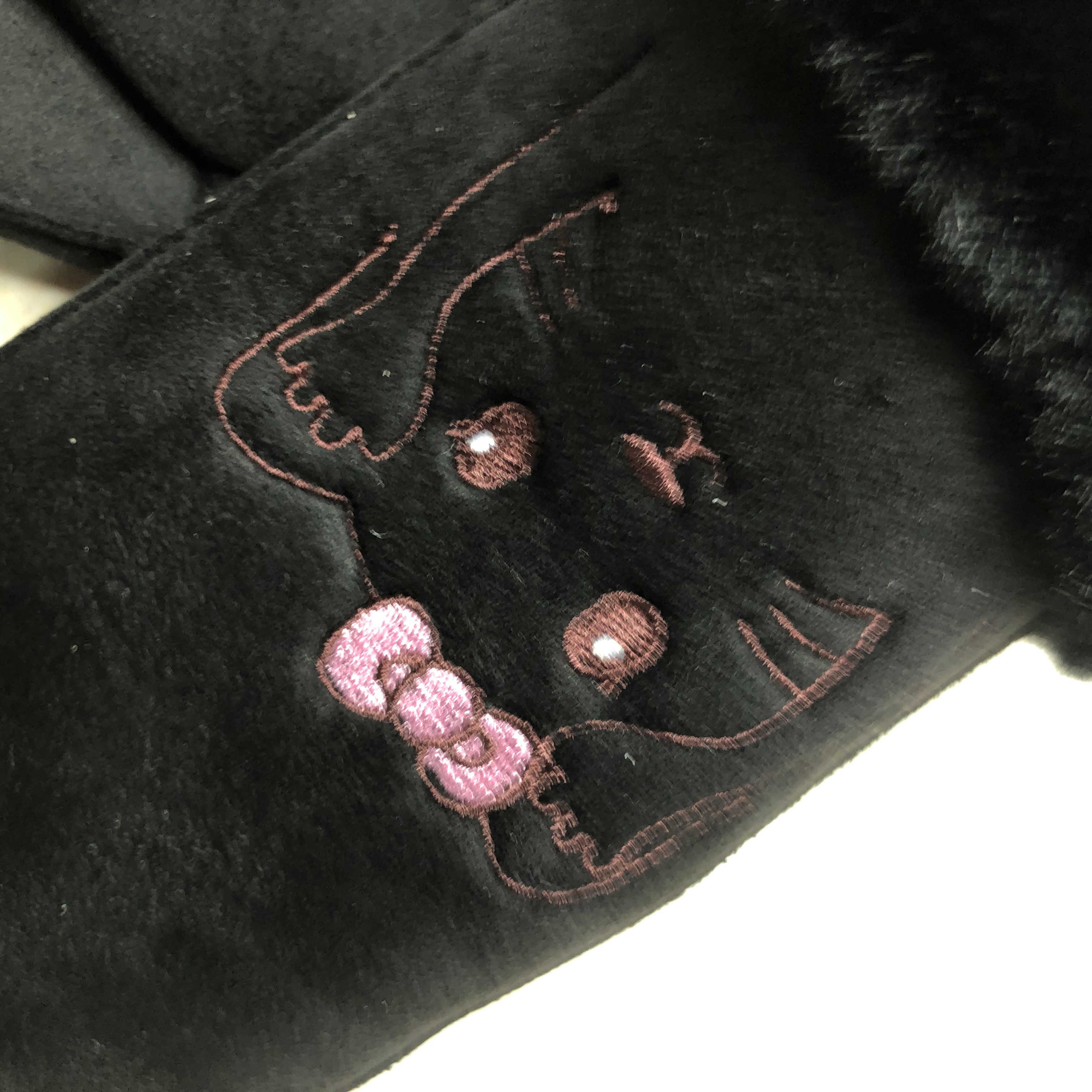 Suede Gloves Women's Autumn And Winter Warm Thick Plus Fleece Korean Version Cute Riding Gloves details Picture