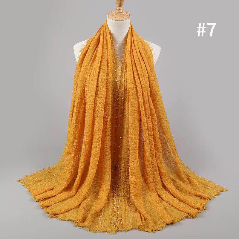 Spring And Autumn Ladies All Fashion Nail Beaded Hair Trimmed Polyester Scarf Shawl details Picture