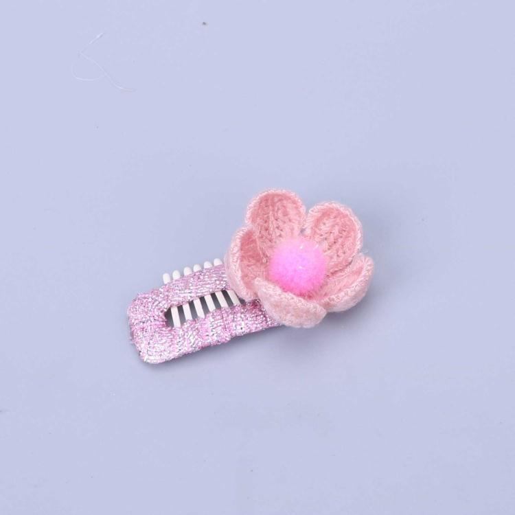 Children's hair tie String Girl's hair tie knitting flower pin hair ring Baby cute flower pin hair pin hair clip