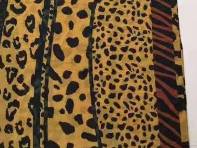 Women's Fashion Trend With Casual Multi-Style Leopard Satin Rayon Scarf Specification drawing