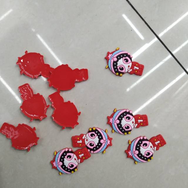 PVC soft rubber national trend opera character hair clips, headwear accessories, clothing accessories Specification image