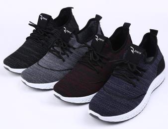 Cross-Border Super Light Plus Size Flying Woven Casual Elderly Shoes Mom Shoes Geometric Plaid Socks Women's Dancing Shoes Walking Shoes