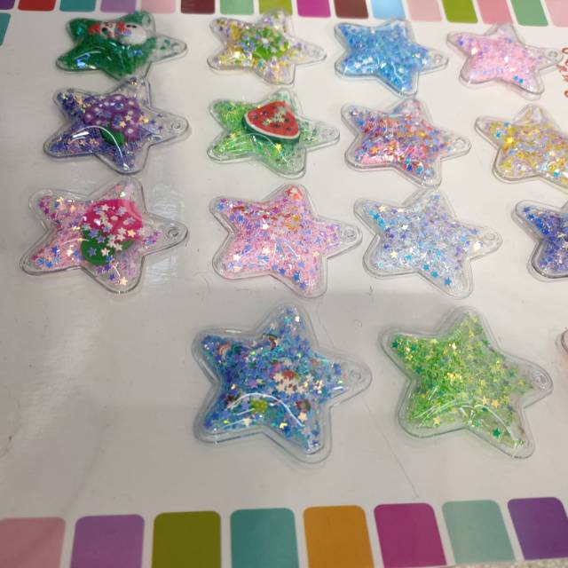 PVC star-shaped cartoon quicksand decorative accessories Specification image