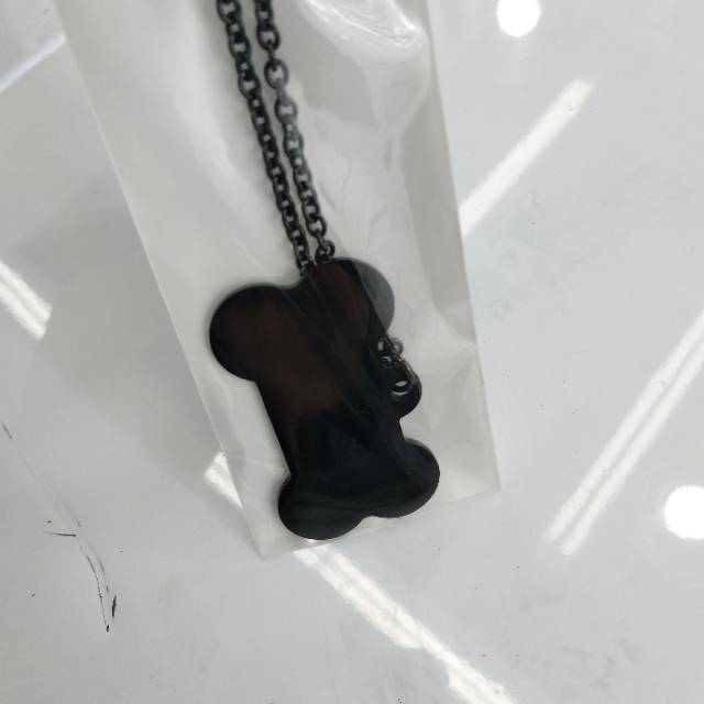 Black Men's Stainless Steel Bone Necklace Pendant Accessory Gallman 026