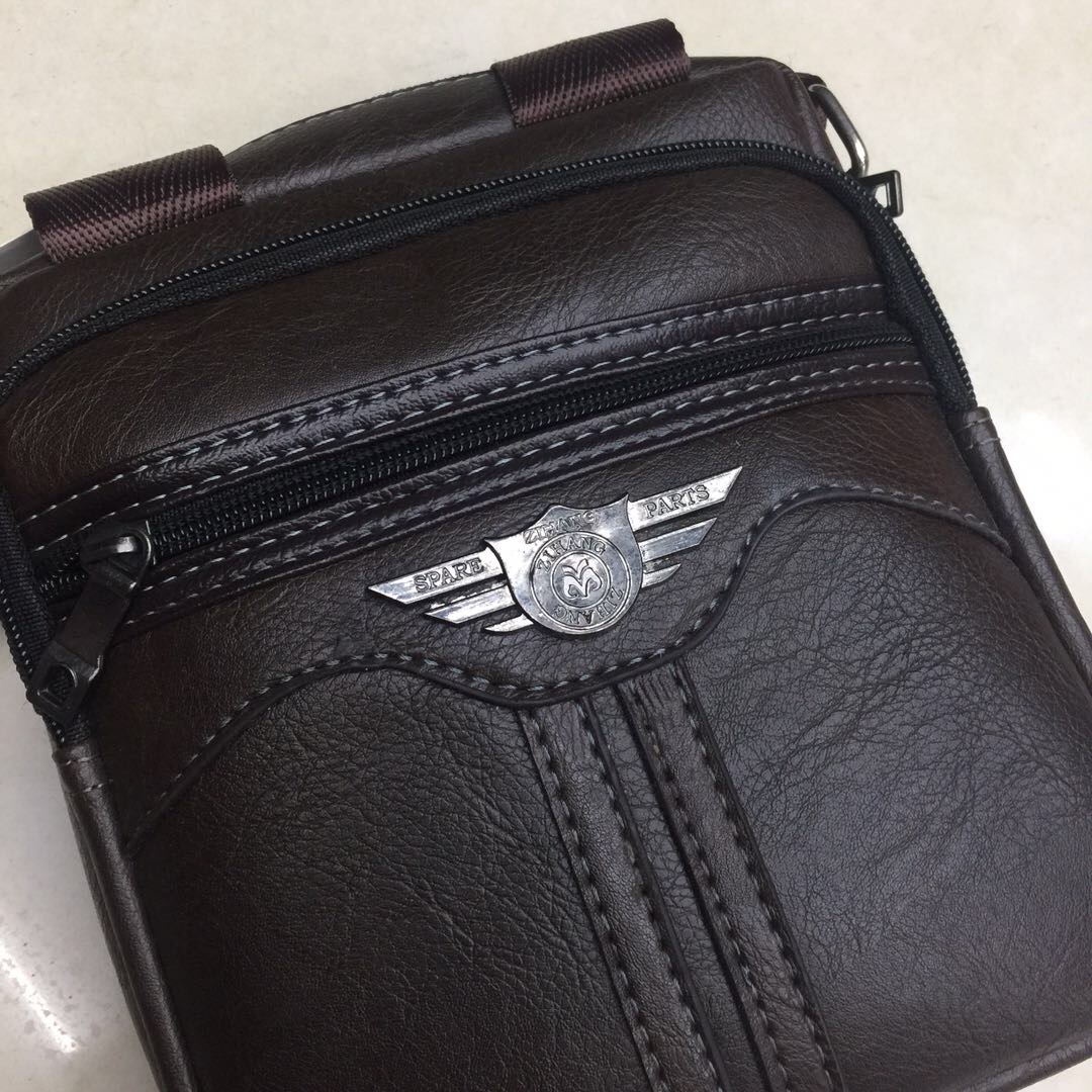 Men's business bag, business single-shoulder crossbody bag, men's trendy casual new fashion leather bag, backpack, trendy briefcase, men Specification image