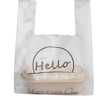 一次性透明塑料包装袋食品快餐外卖打包袋烘焙面包袋手提袋子定制