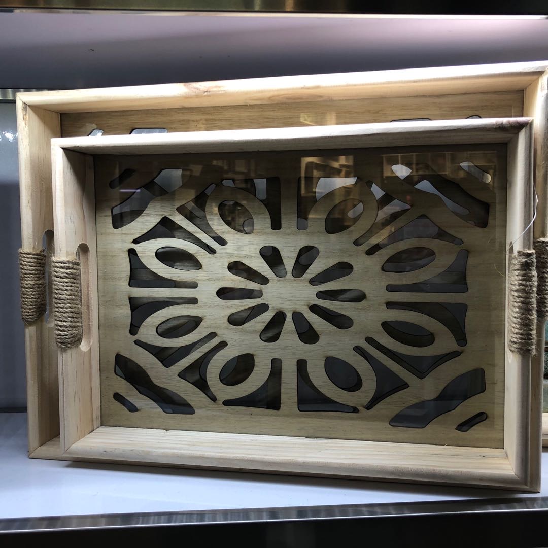 Wooden flower, Nordic wooden marble texture, square tray, living room home, small coffee table, storage plate, decorative plate, wooden handicraft, micro craftsmanship 21