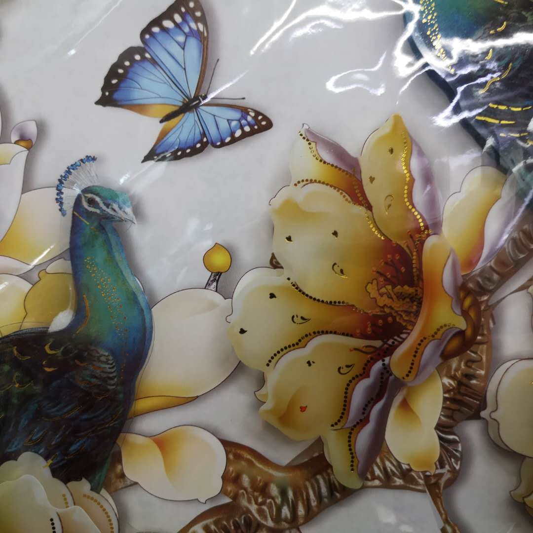 Peacock Wall Stickers Kitchen Living Room Dining Room Bedroom Wall Stickers Wallpaper Room Wallpaper Self-Adhesive Wall Decoration Stickers Green Plants Warm Specification drawing