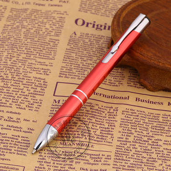 Factory direct sales of metal press pens, aluminum oxide ballpoint pens, advertising aluminum tube pens, customizable logos details Picture
