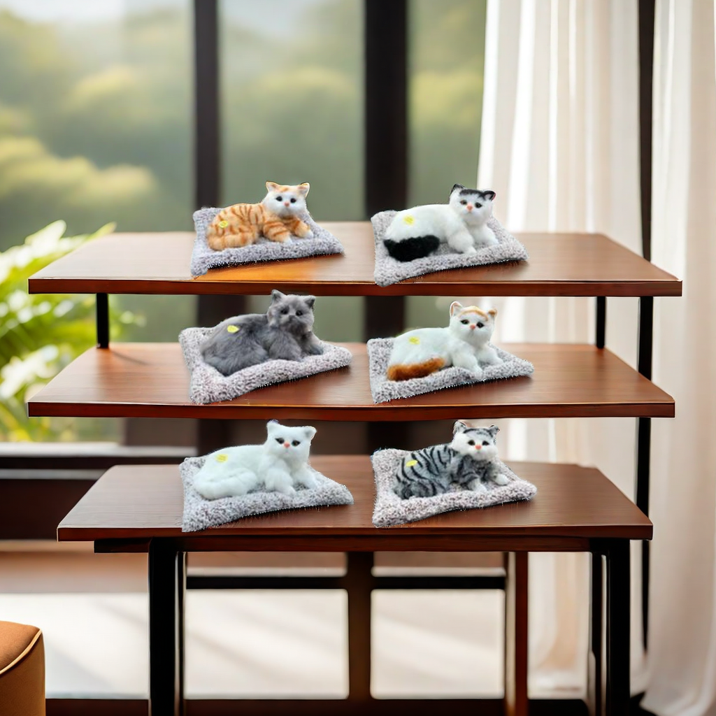 仿真玩具仿真动物仿真猫咪白底实物图