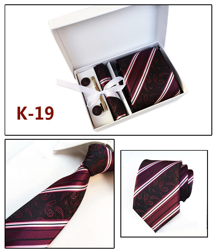 Manufacturers wholesale men's tie spot gift box 6 sets group tie business formal tie 422