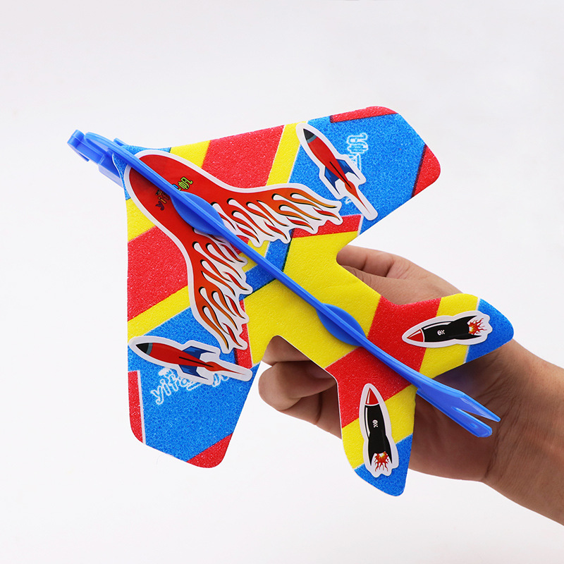 Elastic flash aircraft selling hot light catapult arrow flying toys wholesale stalls goods night market supplies Specification drawing