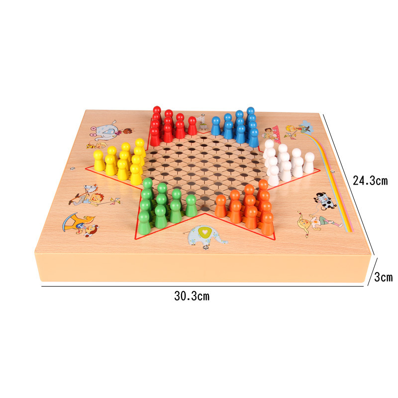 九合一多功能棋男孩4-6岁儿童玩具思维逻辑训练五子棋象棋飞行棋详情图4