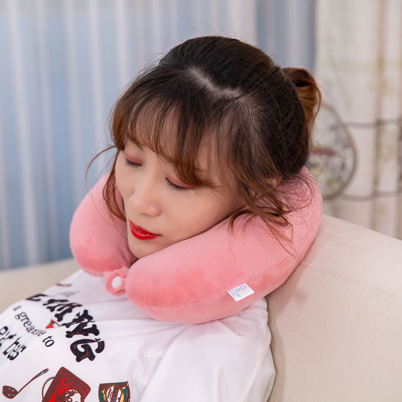 U型枕/脖子U型枕/充气u型枕/u形枕学生卡通/枕头记忆枕白底实物图