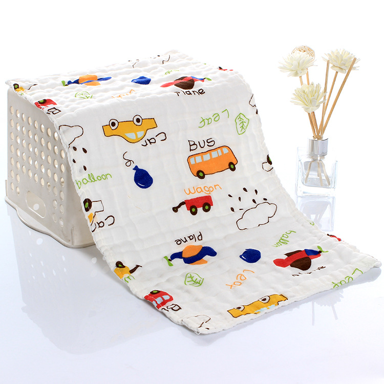 Pure cotton high density 6 Six layers 25*50 washed cotton cloth small towel soft square Baby and child face towel Children's towel Application Scenario