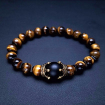 Cross-border new charm men's bracelet Fashion Luxury Alloy Crown Stone Bead Bracelet Jewelry 204