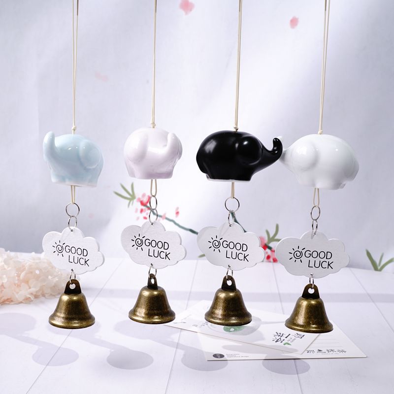 Creative home ceramic wind chimes cute cartoon garden decorations Children's gifts stall products Arts and crafts hanging ornaments 154 Application Scenario