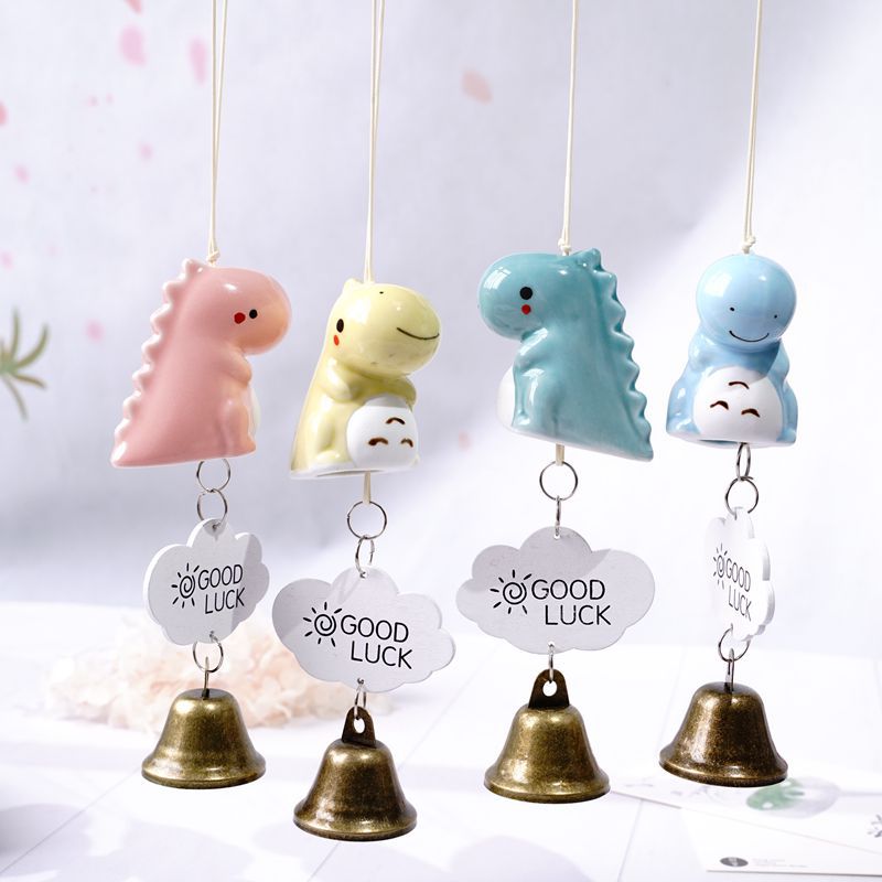 Creative home ceramic wind chimes cute cartoon garden decorations Children's gifts stall products Arts and crafts hanging ornaments 154 details Picture