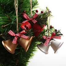 新款圣诞节铃铛挂件金属喇叭铃铛创意圣诞装饰挂件饰品配件铃铛