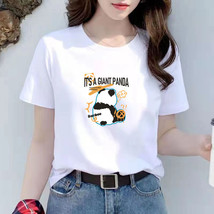 纯棉T恤女2024夏季新款韩版白色潮流女装短袖t恤宽松上衣一件代发