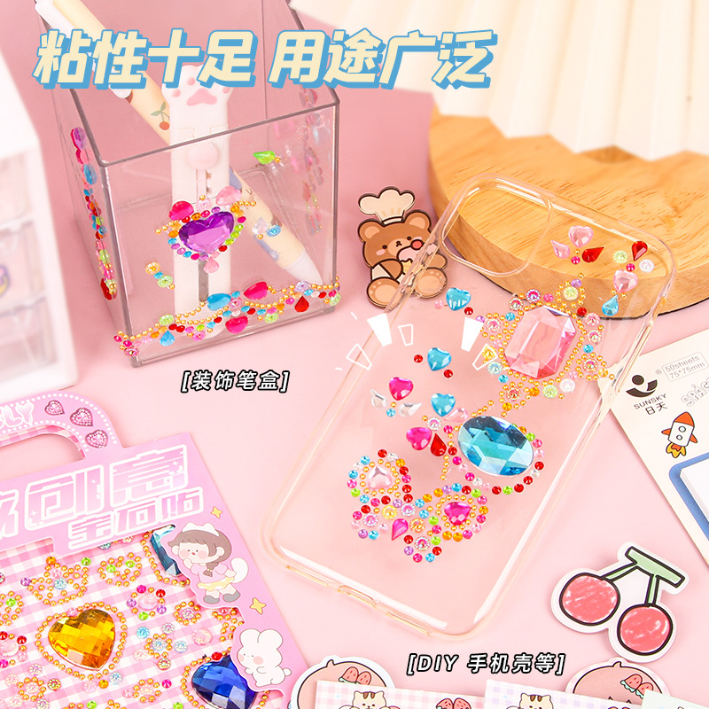 Diamond sticker Crystal Princess Sticker Diamond stereoscopic picture colorful educational toy bonus sticker children's birthday gift Application Scenario